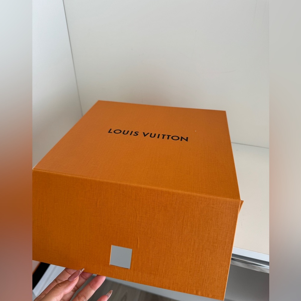 Louis Vuitton Orange and Black Logo Box